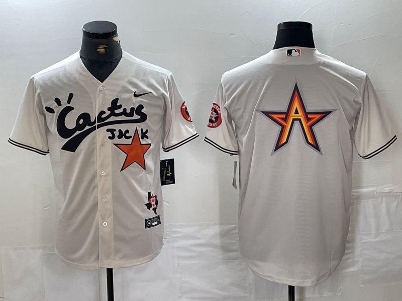 Men Houston Astros blank White Sign Jointly 2024 Nike Game MLB Jersey style 2